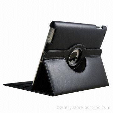 360 Rotating Stand PU Smart Leather Cases for the New iPad 3